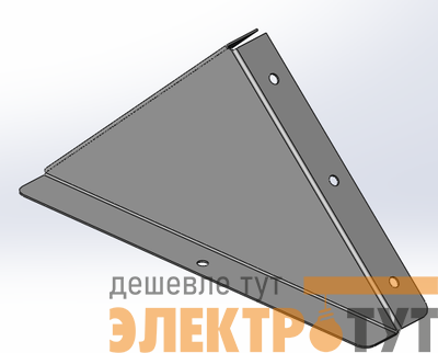 Заглушка для крышки двускатной осн.41 L300 сталь 0.8мм цинк-ламель DKC UKH203HDZL