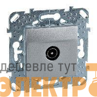 Розетка TV 1-м СП Unica Top оконечная алюм. SchE MGU5.462.30ZD