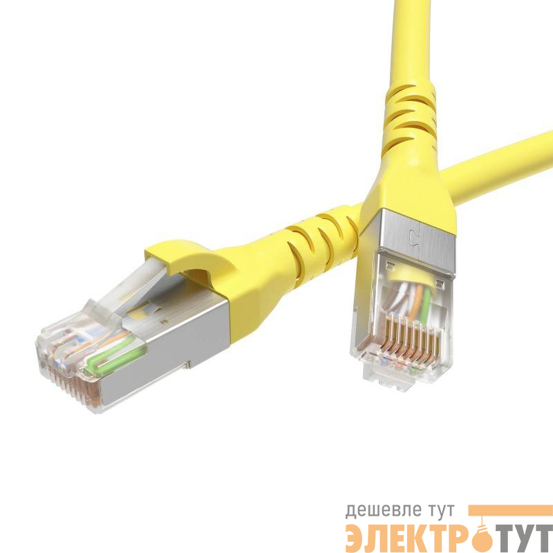 Патч-корд кат.5E F/UTP экранир. 4х2 LSZH 1м желт. DKC RN5EFU4510YL