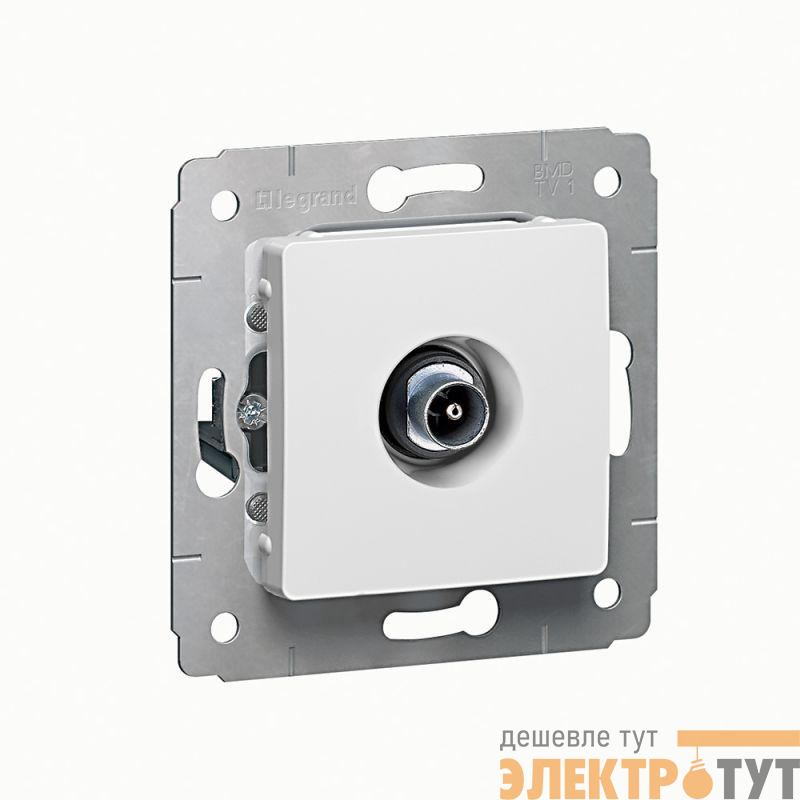 Розетка телевизионная TV СП Cariva 1.5дБ 2400МГц с топологией "звезда" бел. Leg 773678