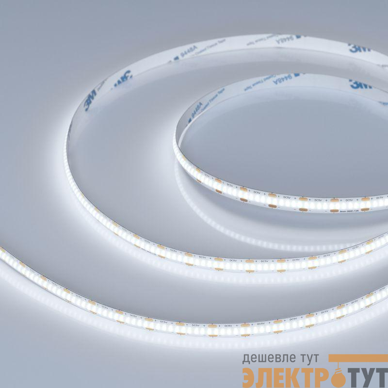 Лента светодиодная COB-X360-8mm 5V White 6000К 5Вт/м IP20 CSP (уп.5м) Arlight 041701