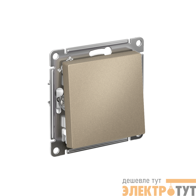 Выключатель 1-кл. СП AtlasDesign 10А IP20 (сх. 1) 10AX с самовозвратом механизм шампань SE ATN000515