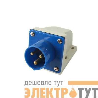 Вилка стационарная для наружной установки PPC 513 2Р+РЕ 16А 220В IP44 Pro JazzWay 5072817