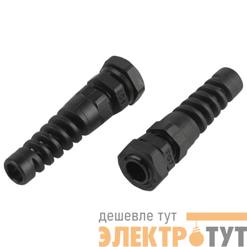 Ввод кабельный (сальник) PGR 7 d3-6.5мм (d отверст. 12.5мм) IP54 с гибким отводом (уп.10шт) NO-224-249 Эра Б0065186