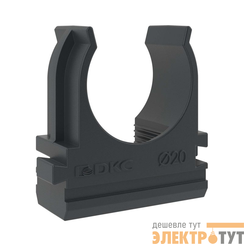 Держатель для труб (клипса) d20мм с защелкой черн. DKC 51020N