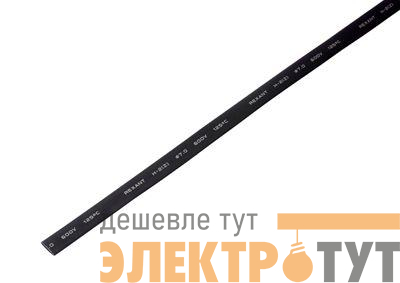 Трубка термоусадочная ТУТ нг 7.0/3.5 черн. 1м Rexant 20-7006