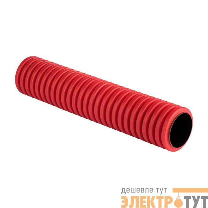 Труба гофрированная двустенная ПНД d90 жесткая SN14 красн. (уп.6м) PROxima EKF tr2st-90-6m