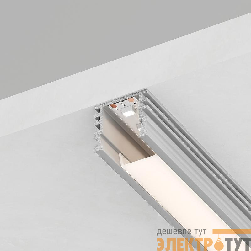 Профиль накладной CAB261 16х12 L2000 высокий в комплекте 2 заглушки 4 крепежа алюм. серебр. FERON 10266