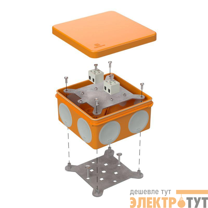 Коробка огнестойкая ОП двухкомпонентн. 60-0300-FR2.5-4 Е15-Е120 100х100х50 Промрукав 60-0300-FR2.5-4
