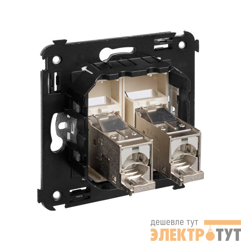 Розетка 2-м RJ-45 СП кат.5e экранированная Avanti "Ванильная дымка" DKC 4405364
