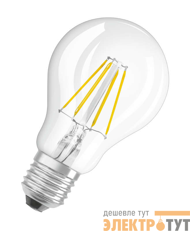 Лампа светодиодная LED STAR CLASSIC A 40 4W/827 грушевидная 230V FIL E27 FS1 OSRAM 4058075055292
