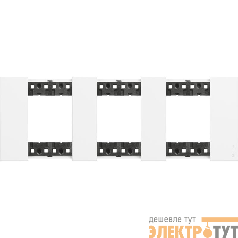 Рамка декоративная 3-м (2+2+2мод.) Living Now бел. Leg BTC KA4802M3KW