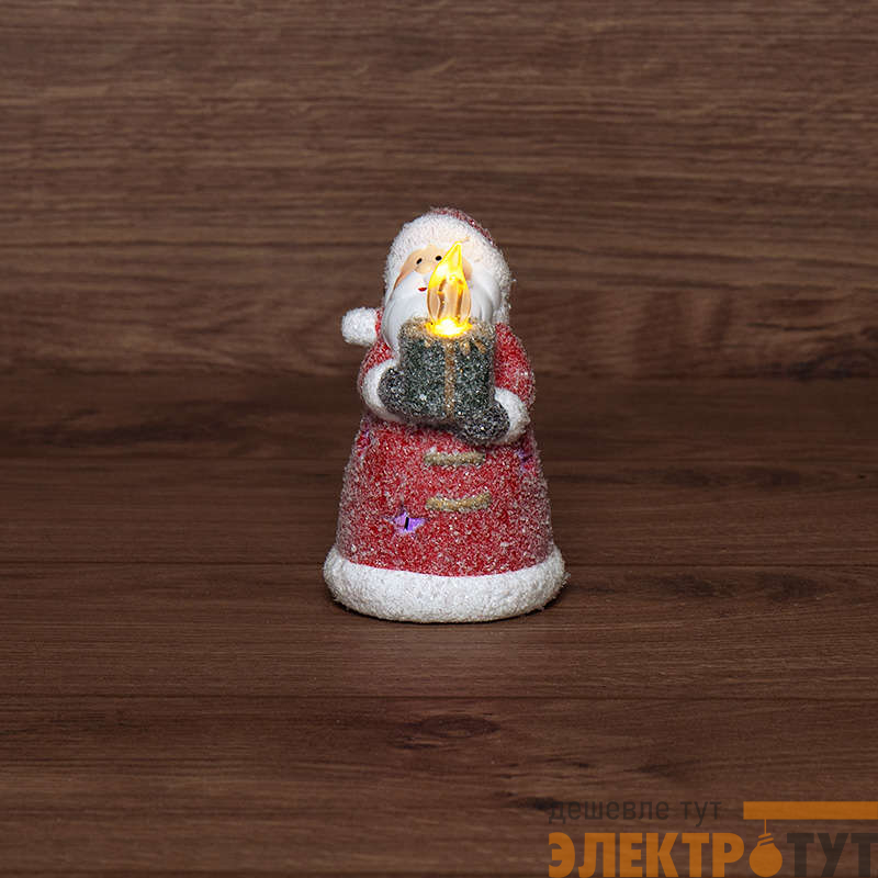 Фигура керамическая "Дед Мороз со свечкой" 7х7х12см NEON-NIGHT 505-008
