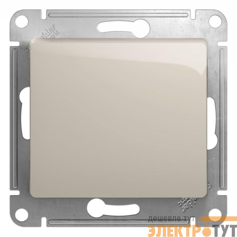 Кнопка нажимная 1-кл. СП Glossa 10А IP20 (сх. 1) 10AX механизм молочн. SE GSL000915