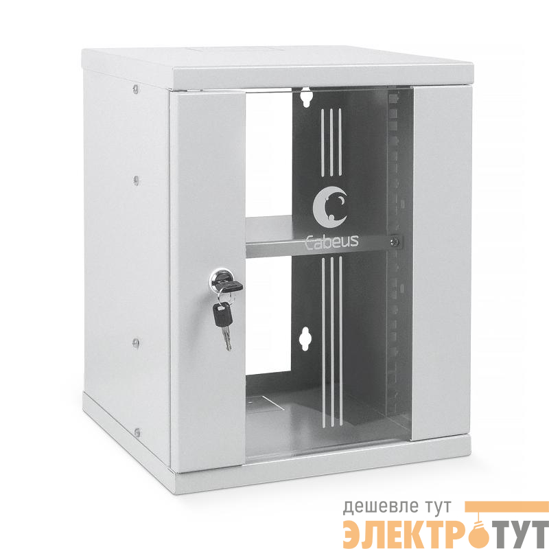 Шкаф телекоммуникационный настенный WSC-8U 10дюйм 8U 326х300х405мм дверь стекло Cabeus 7648c