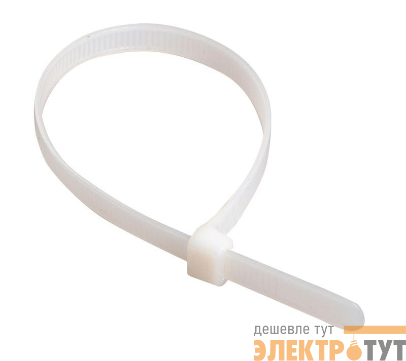 Хомут кабельный 7.6х300 нейл. бел. (уп.100шт) IEK UHH31-D076-300-100