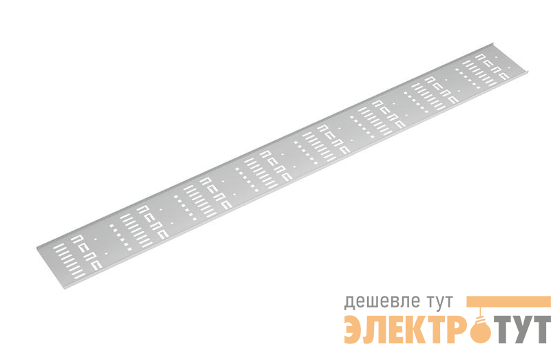 Органайзер-лоток вертикальный перфорированный кабельный в шкаф 32U VCM-32U-GY метал. сер. (RAL 7035) Cabeus 10617c