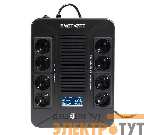 Источник бесперебойного питания UPS SAFE PRO LCD 1000 SmartWatt 3703020280003