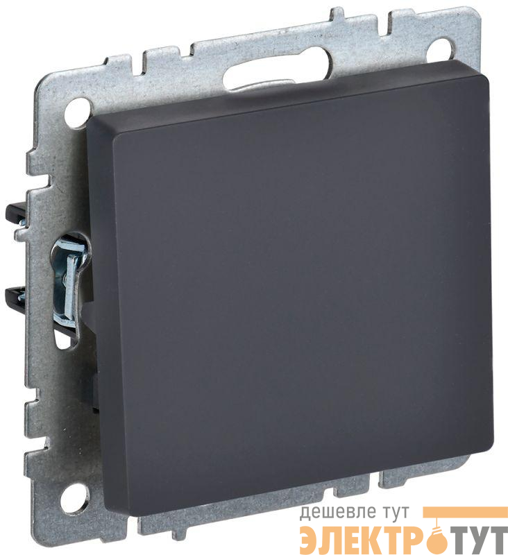 Выключатель 1-кл. СП BRITE ВС10-1-0-БрГ 10А механизм графит IEK BR-V10-0-10-K53
