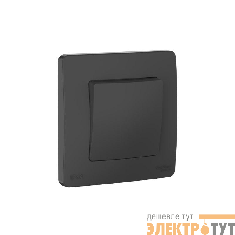Переключатель 1-кл. СП Blanca 10А IP44 (сх.6) 250В антрацит SE BLNVS410606