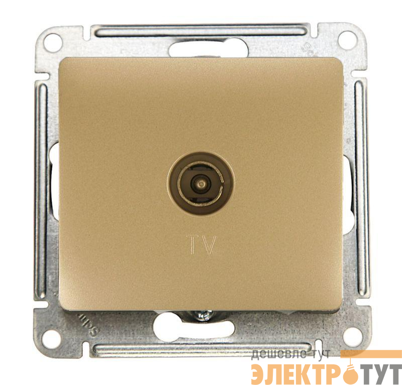 Розетка телевизионная TV Glossa коннектор механизм перламутр SE GSL000693