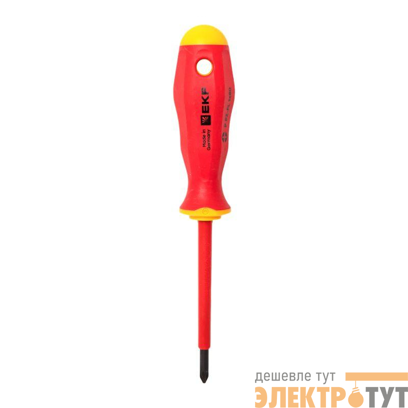 Отвертка Professional PZ-FL1х80мм VDE 1000В EKF pz-fl-1-80-pro-in