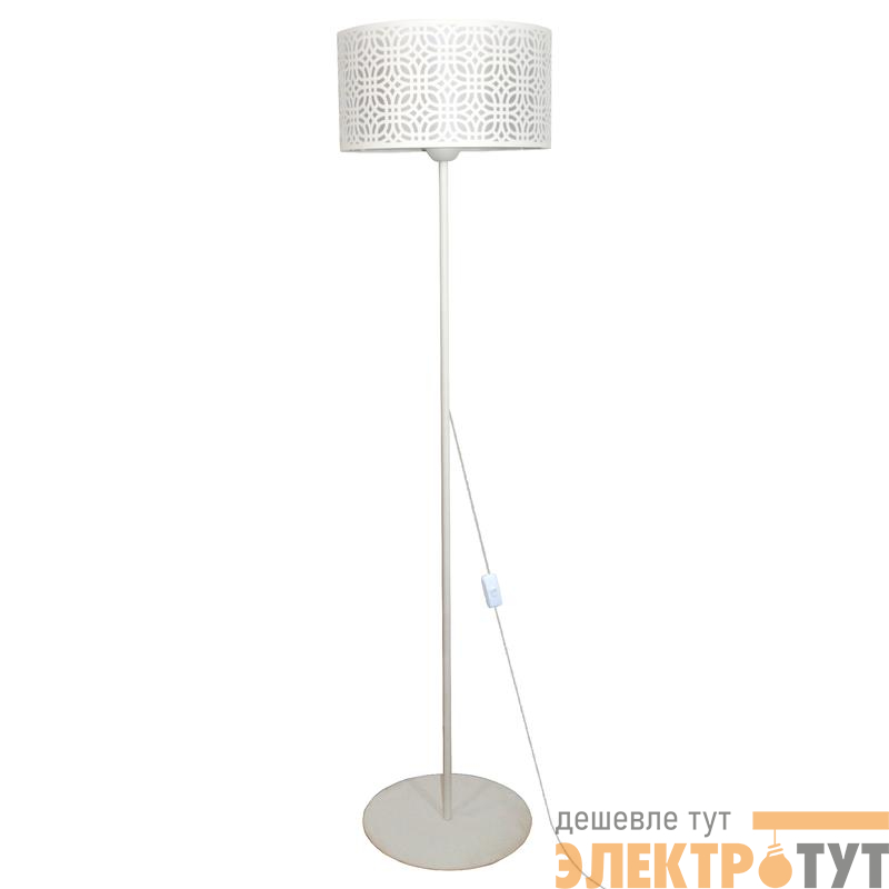 Светильник "Амина" ННБ 63-60-021 шнур бел. (ИМ) напольный (торшер) бел. муар Элетех 1005405253