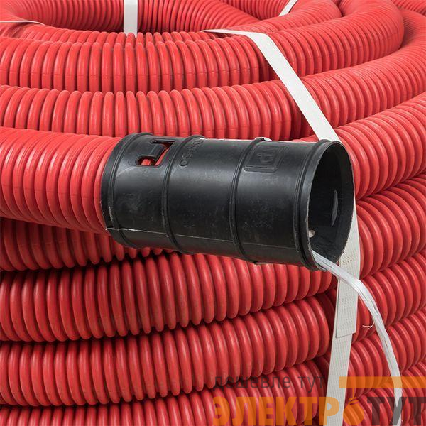 Труба гофрированная двустенная ПНД d50 с протяжкой SN13 красн. (уп.50м) PROxima EKF tg2st-50-50m