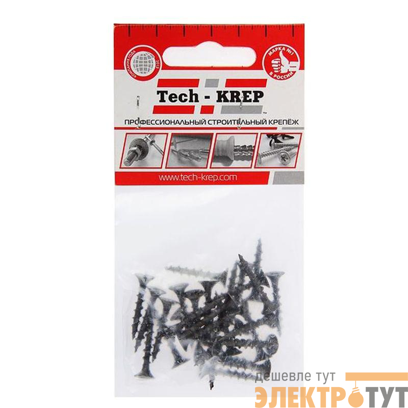 Саморез гипсокартон-дерево 3.8х25 (пакет) (уп.30шт) Tech-Krep/Zitar 102370