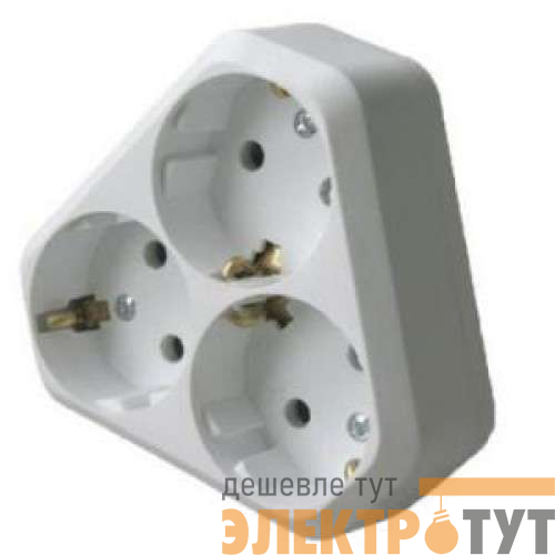 Разветвитель 3-м с заземл. (NEW) Makel 10001204