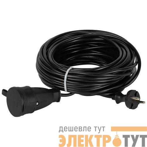 Удлинитель-шнур 1х0м без заземл. ПВС 2х0.75 GREEN LINE BUH-6-20m Эра Б0065138