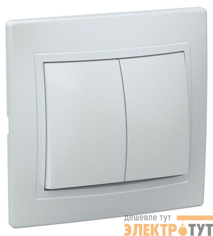 Выключатель 2-кл. СП Кварта 10А IP20 ВС10-2-0-КБ бел. GENERICA EVK20-K01-10-DM