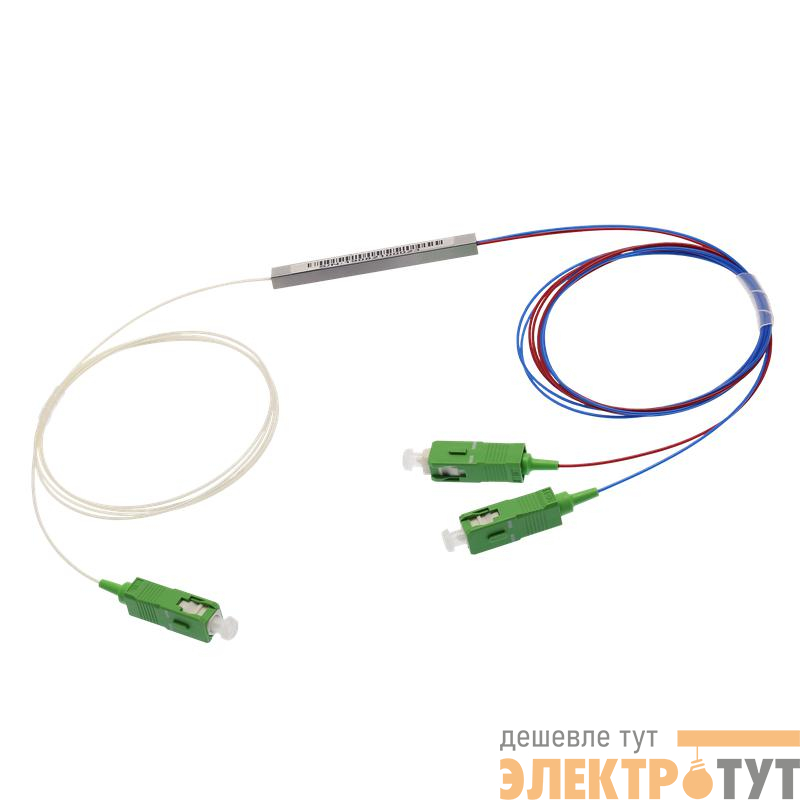 Сплиттер PLC 1х2 0.9мм гильза SC/APC SUPRLAN 09-0414