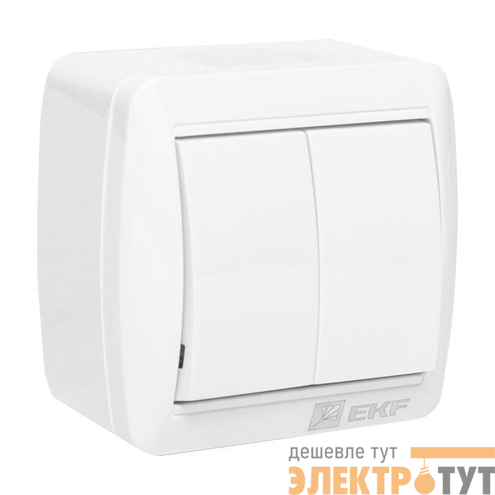 Выключатель 2-кл. ОП Владивосток 10А IP54 бел. PROxima EKF EQR16-023-30-54