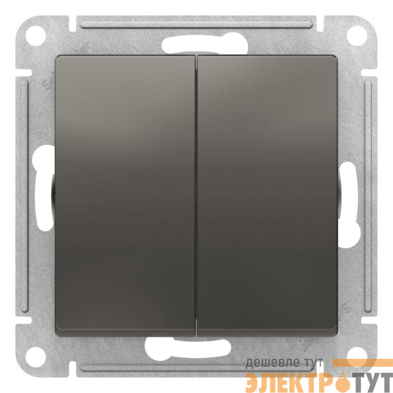 Переключатель перекрестный 2-кл. AtlasDesign 2хсх.7 10АХ механизм сталь SE ATN000973