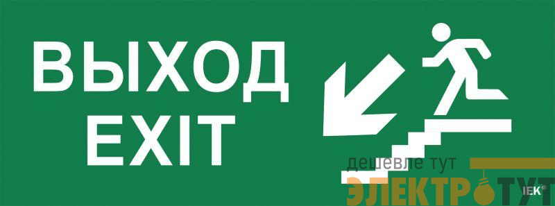 Этикетка самоклеящаяся "Выход/лестница вниз/фигура" ССА 1005 IEK LPC10-1-35-13-VLVNF