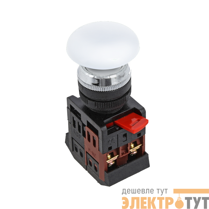 Кнопка AEA-22 "Грибок" бел. NO+NC EKF pbn-aea-w