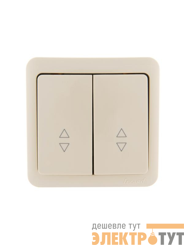 Переключатель проходной 2-кл. 2п ОП Viola 10А IP20 крем. LEZARD 751-0300-106