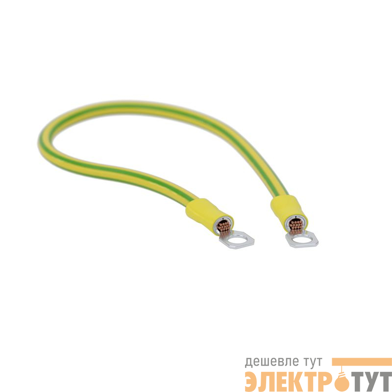 Перемычка медная сеч. 10кв.мм с наконечниками под винт М6 в комплекте с метизами L 300мм DKC SC10L300K