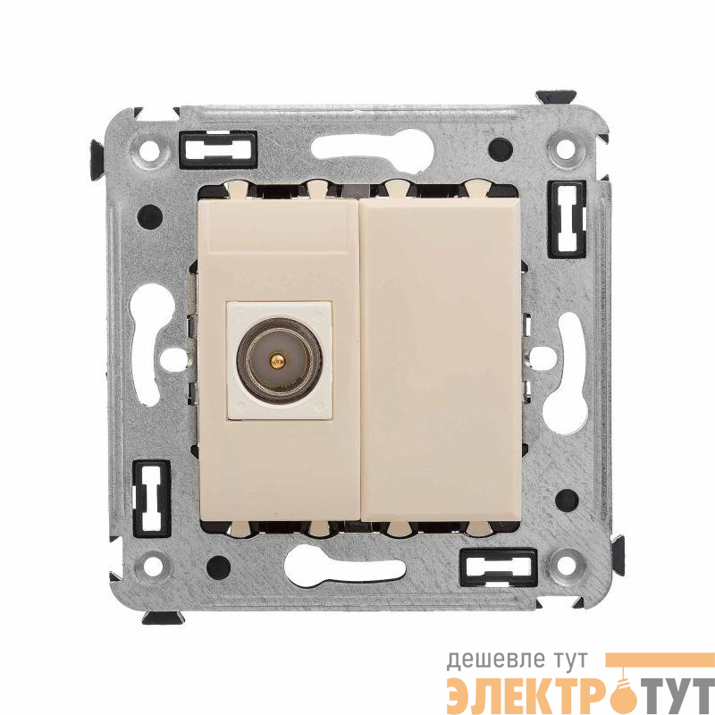 Розетка телевизионная одиночная TV СП Avanti "Ванильная дымка" DKC 4405503