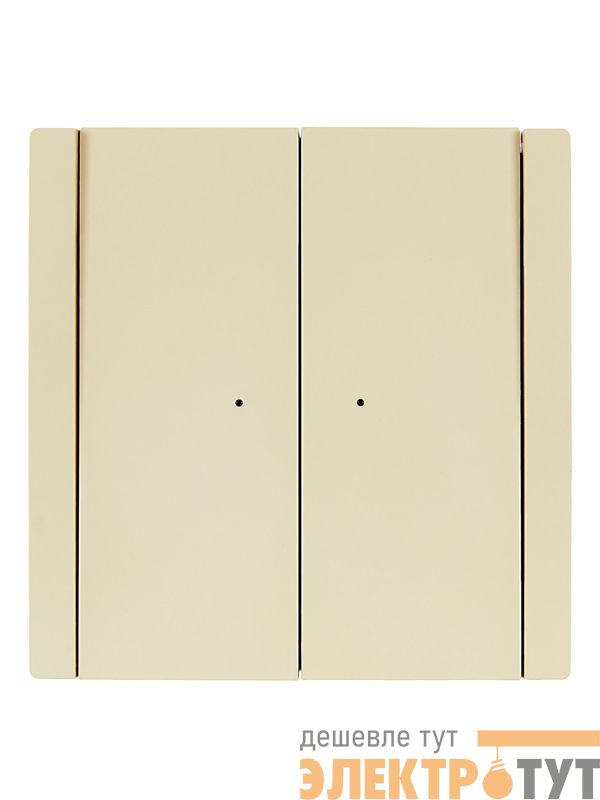 Выключатель проходной 2-кл. СП FORTE&PIANO 10А FP408 с индикацией ваниль IEK FP-V22-1-10-1-K10