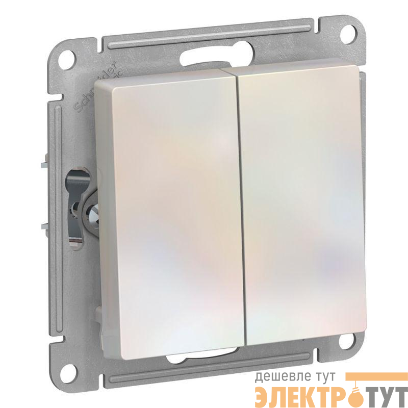 Выключатель 2-кл. AtlasDesign (сх. 2) 10А с самовозвратом механизм жемчуж. SE ATN000417