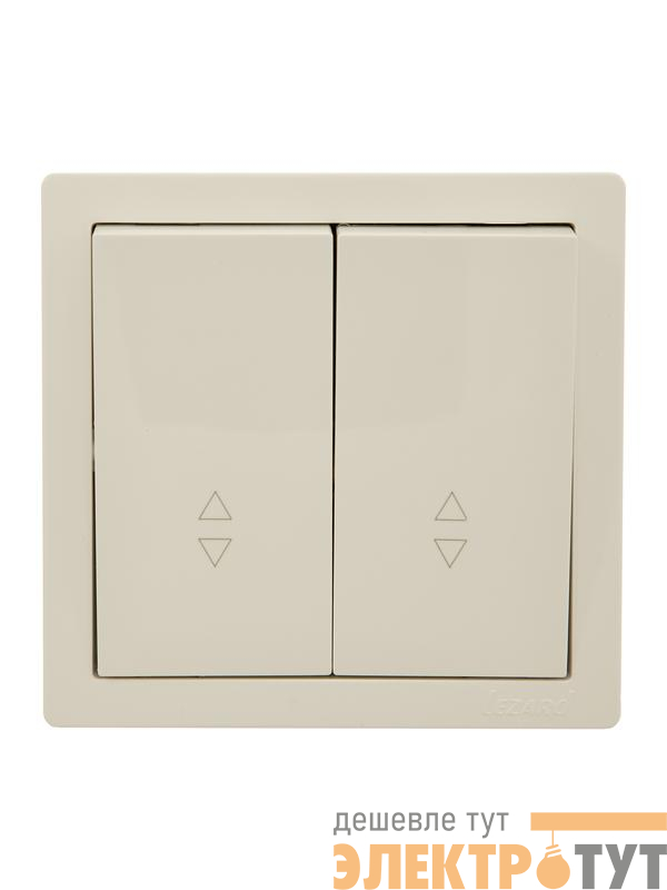Выключатель проходной 2-кл. ОП LETO крем LEZARD 752-0300-106