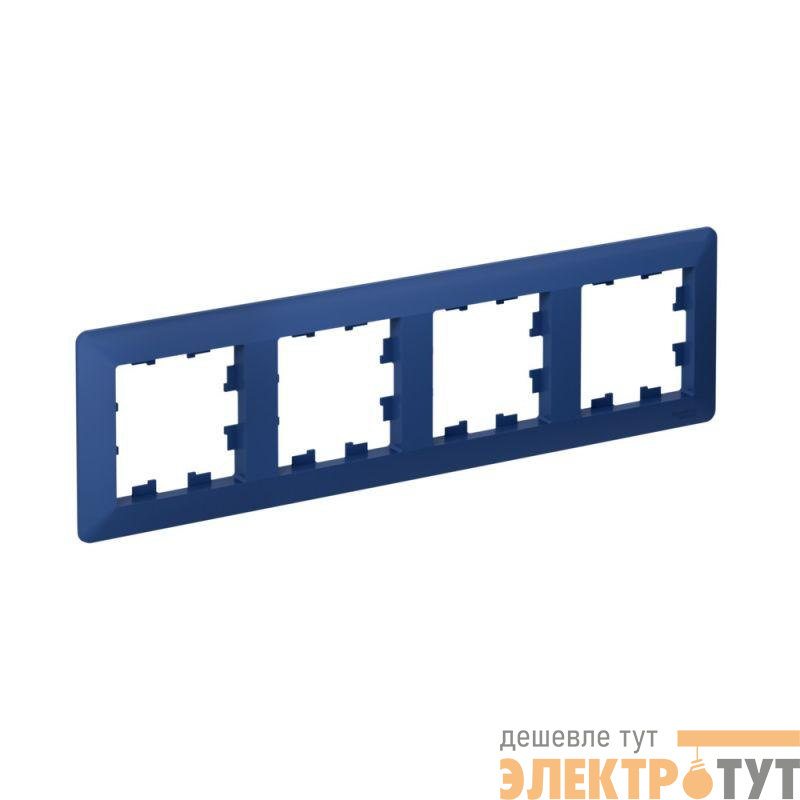 Рамка 4-м AtlasDesign Air аквамарин/дым. черн. SE ATN221104