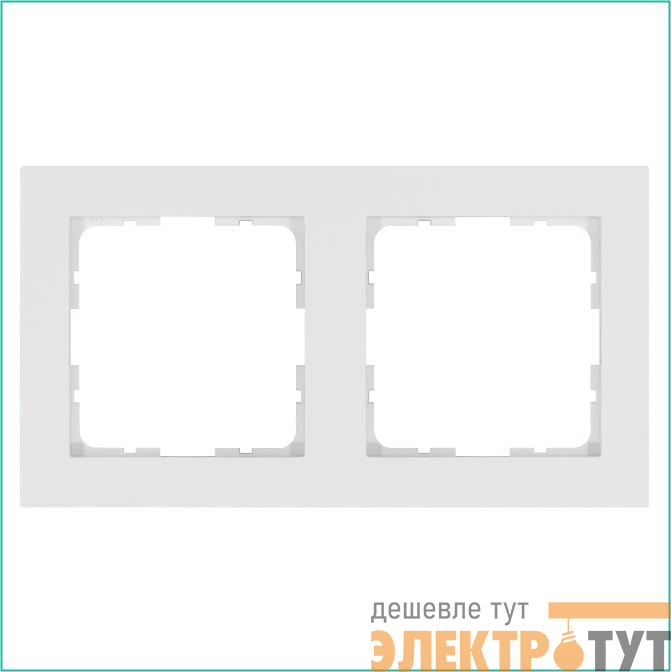 Рамка 2-м G-Classic бел. глянцевый Jasmart G1002W