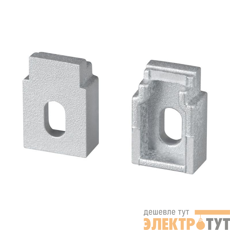 Заглушка WALL-FANTOM-BENT-W10-SIDE с отверстием пластик (комплект) Arlight 043883