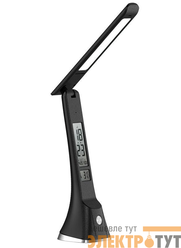 Светильник светодиодный настольный UF-821 C02 7Вт дисплей смена цвет. темп кожа черн. Ultraflash 15179