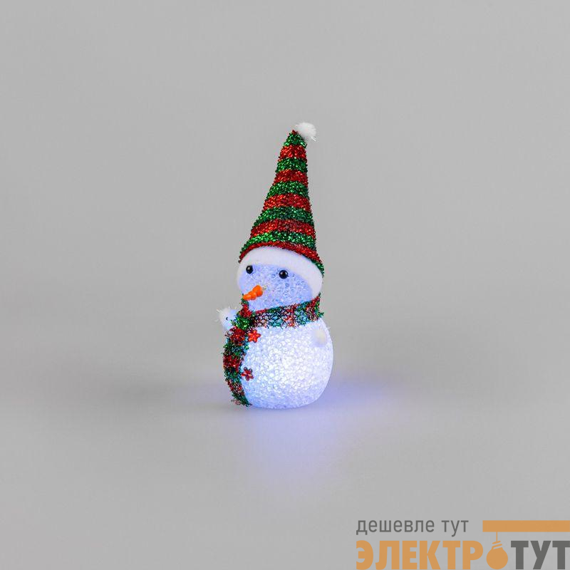 Фигура светодиодная "Снеговик" 17см 1LED RGB 0.1Вт IP20 Neon-Night 513-018