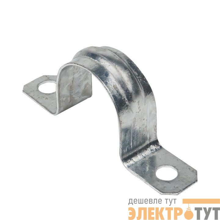 Скоба крепежная двухлапковая d25-26мм метал. EKF sm-2-25-26
