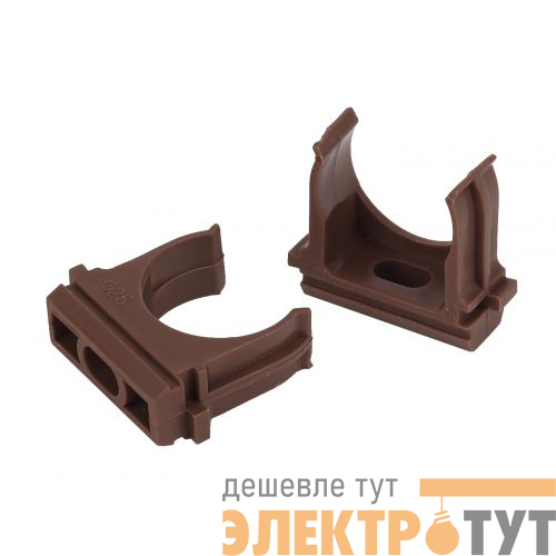 Держатель для труб (клипса) d25мм дуб Эра Б0043222